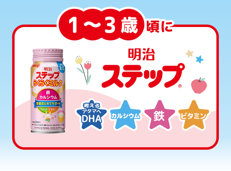 1～3歳頃に明治ステップ