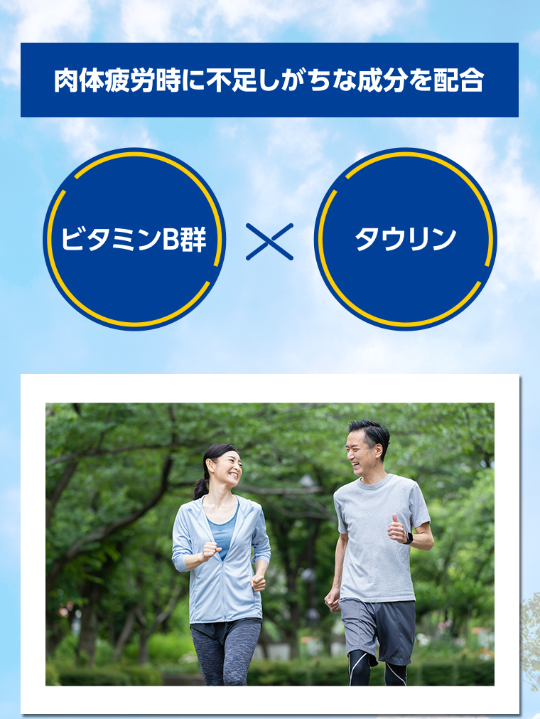 肉体疲労時に不足がちな成分を配合
