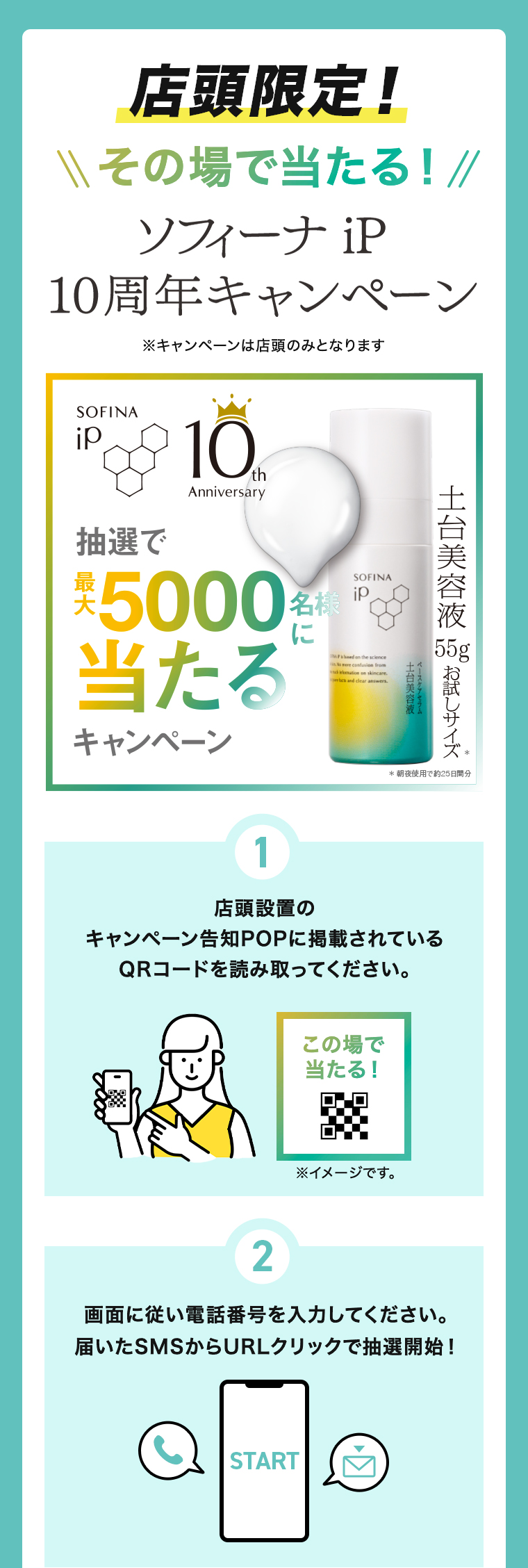 店頭限定 ソフィーナiP 10周年キャンペーン