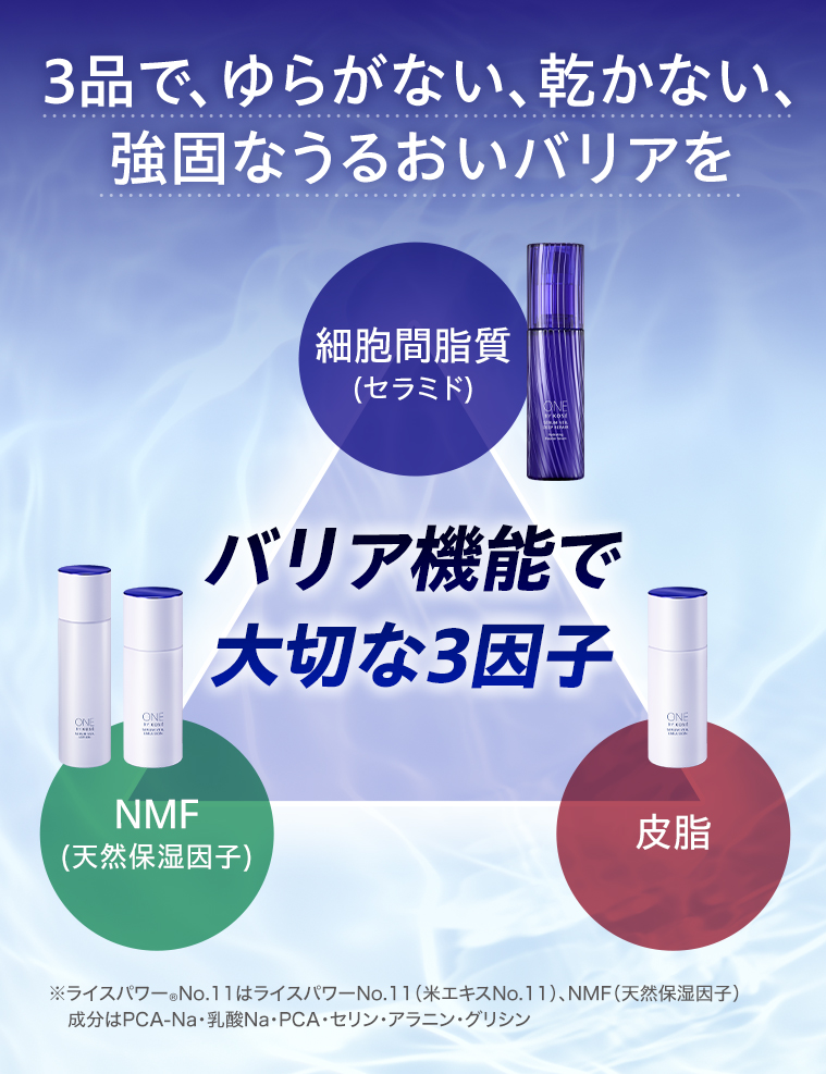 バリア機能で大切な3因子