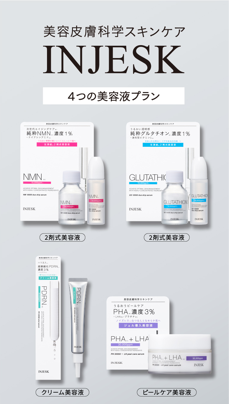 美容皮膚科学スキンケア INJESK 4つの美容液プラン