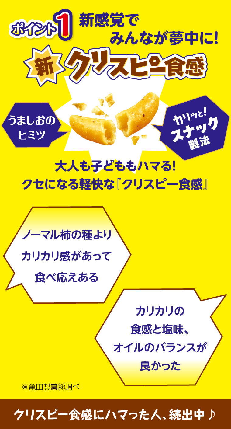 ポイント1 新クリスピー食感