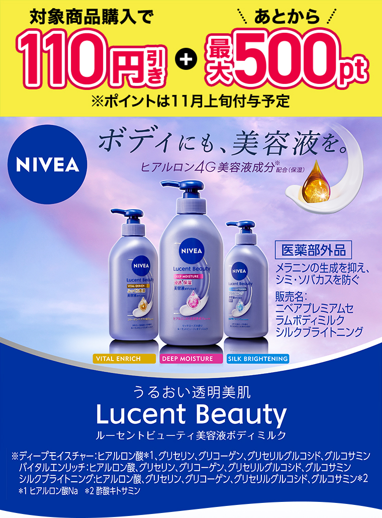 NIVEA ルーセントビューティ美容液ボディミルク