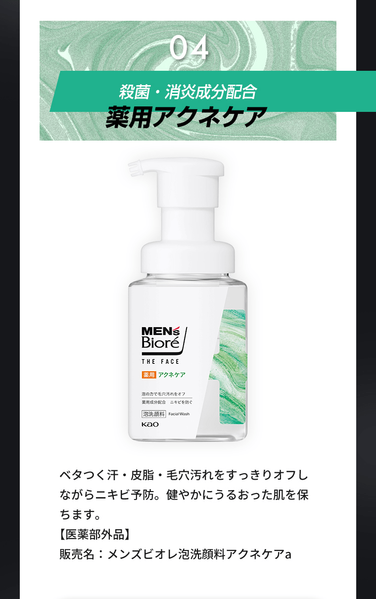 殺菌・消炎成分配合薬用アクネケア