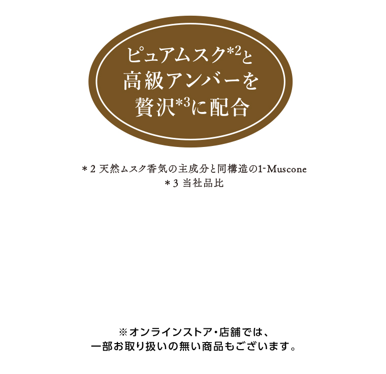 ピュアムスクと高級アンバーを贅沢に配合