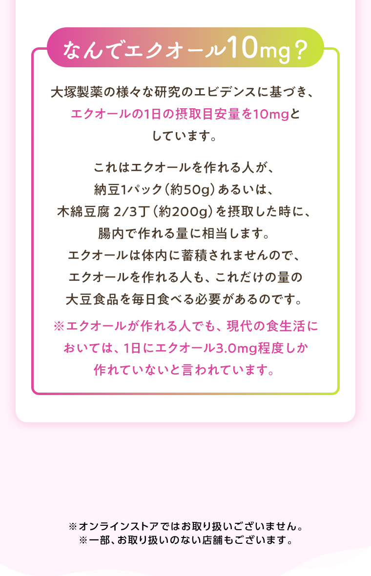 なんでエクオール10mg？