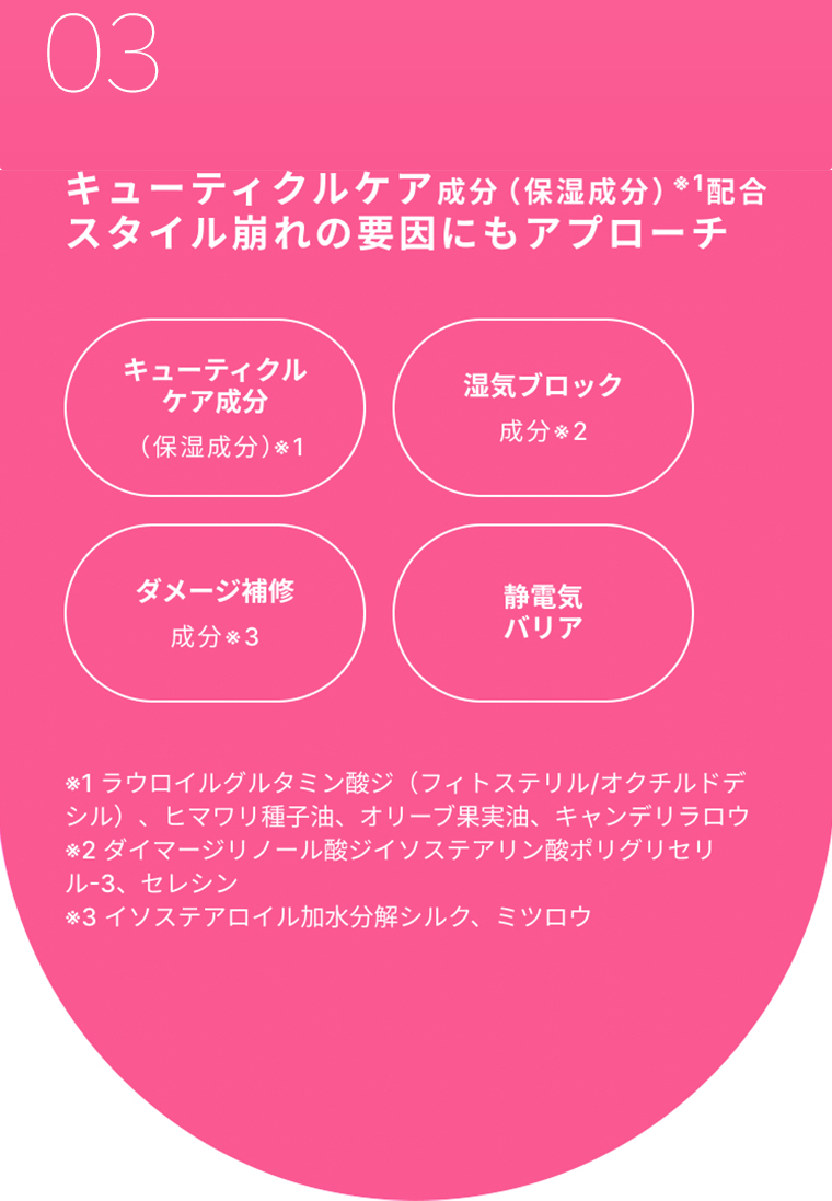 03 スタイル崩れの要因にもアプローチ