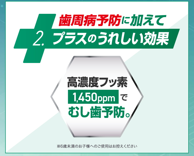 2　歯周病予防に加えてプラスのうれしい効果