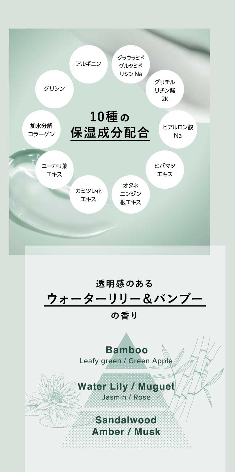 10種の保湿成分配合