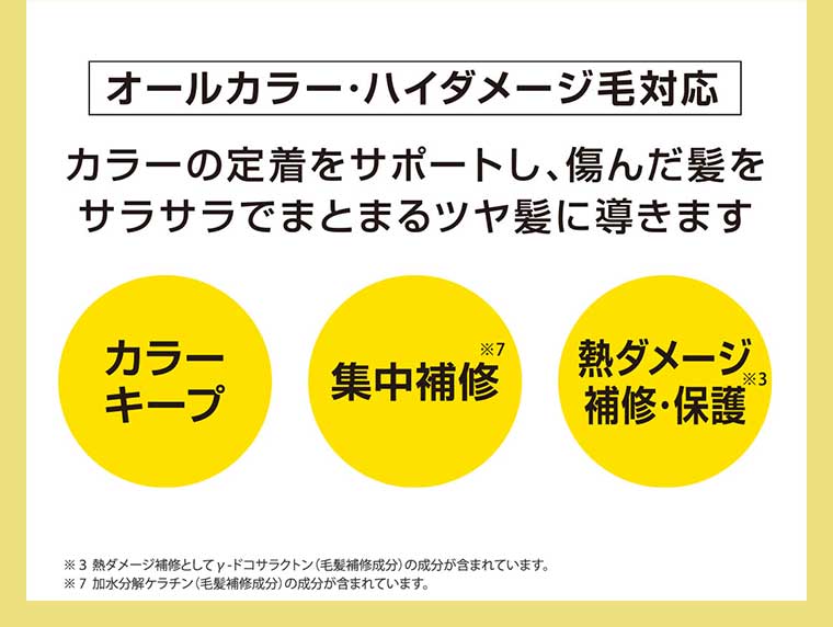 オールカラー・ハイダメージ毛対応