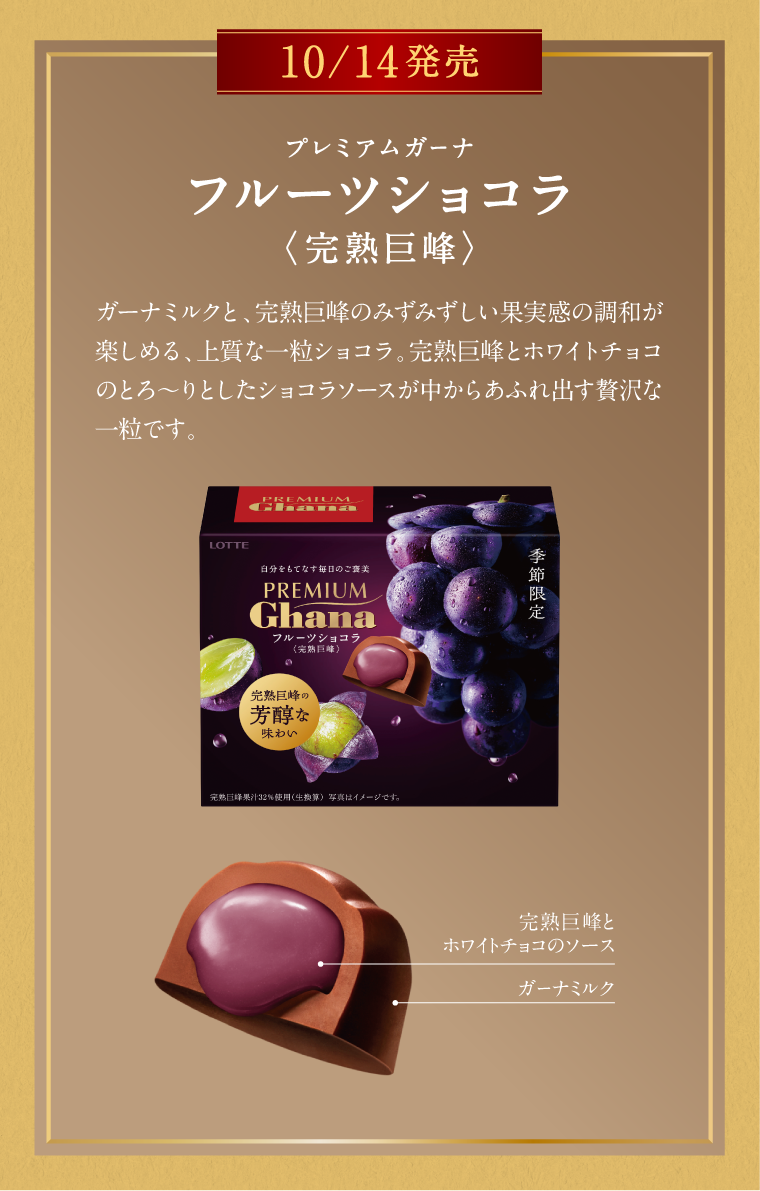 プレミアムガーナ フルーツショコラ＜完熟巨峰＞