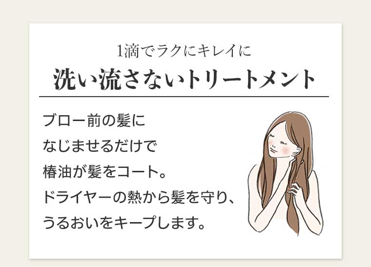 1滴でラクにキレイに 洗い流さないトリートメント