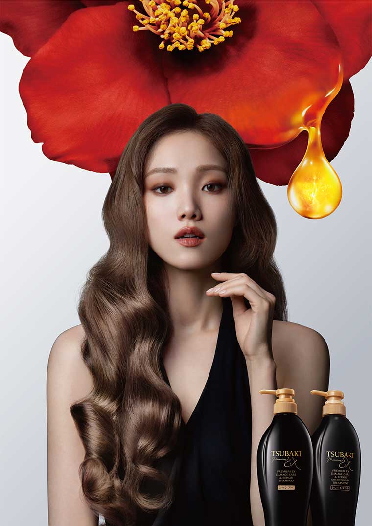 TSUBAKI 1回目から、生きた艶 弾む髪。