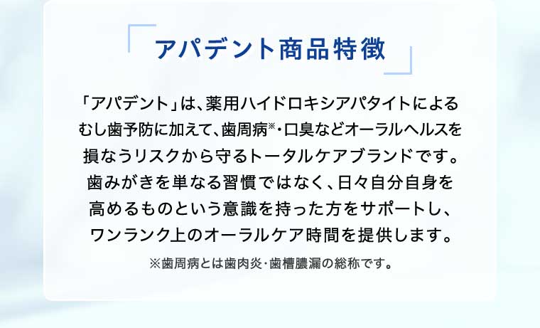 アパデント商品特徴