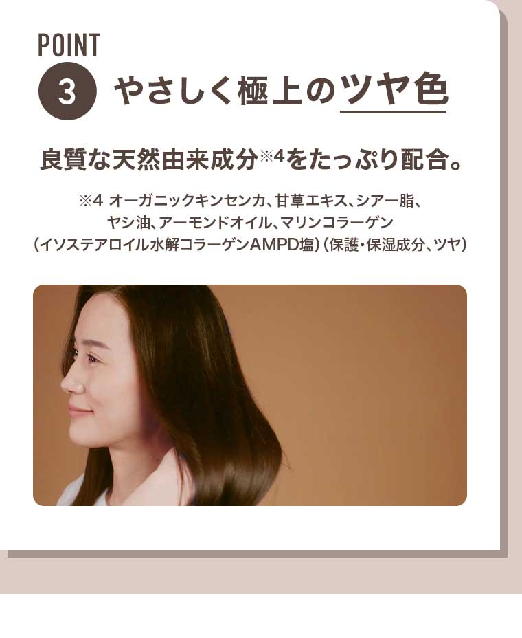POINT3 やさしく極上のツヤ色