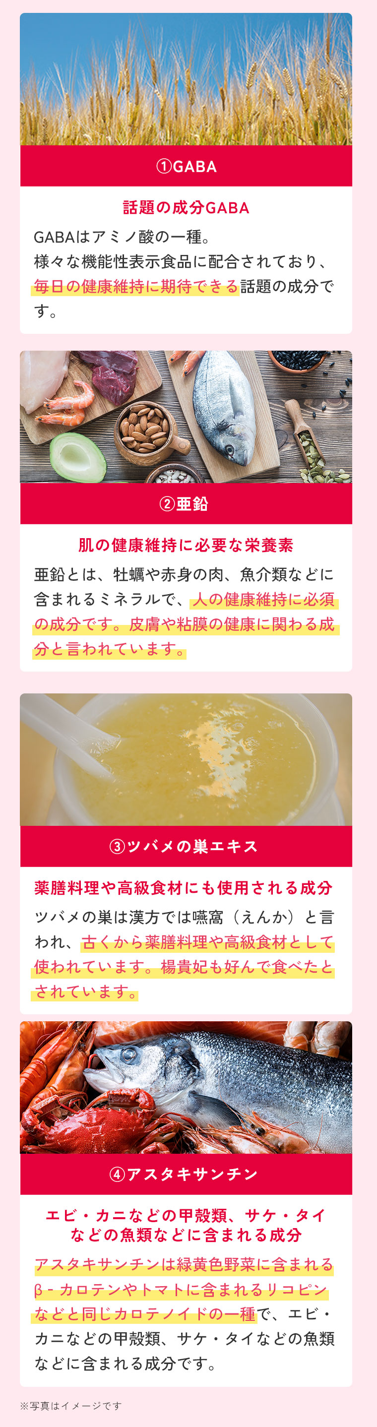 GABA・亜鉛・ツバメの巣エキス・アスタキサンチン