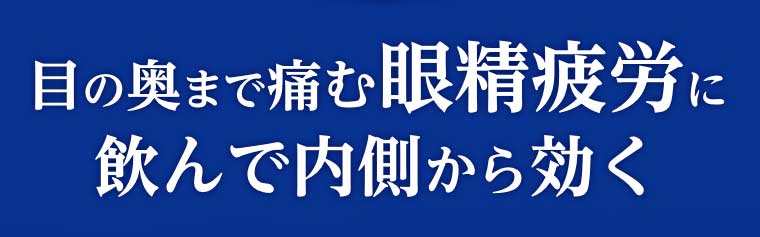 目の奥まで痛む眼精疲労に 飲んで内側から効く