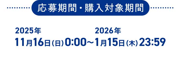 応募期間・購入対象期間