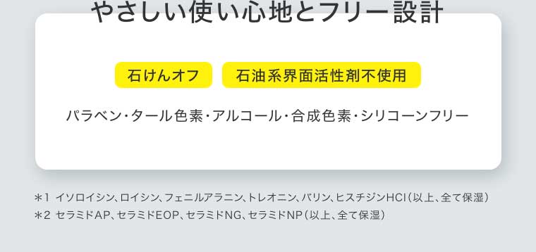 やさしい使い心地とフリー設計