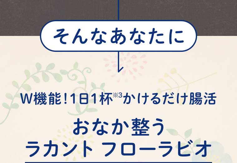 そんなあなたに W機能!1日1杯かけるだけ腸活 おなか整う ラカント フローラビオ