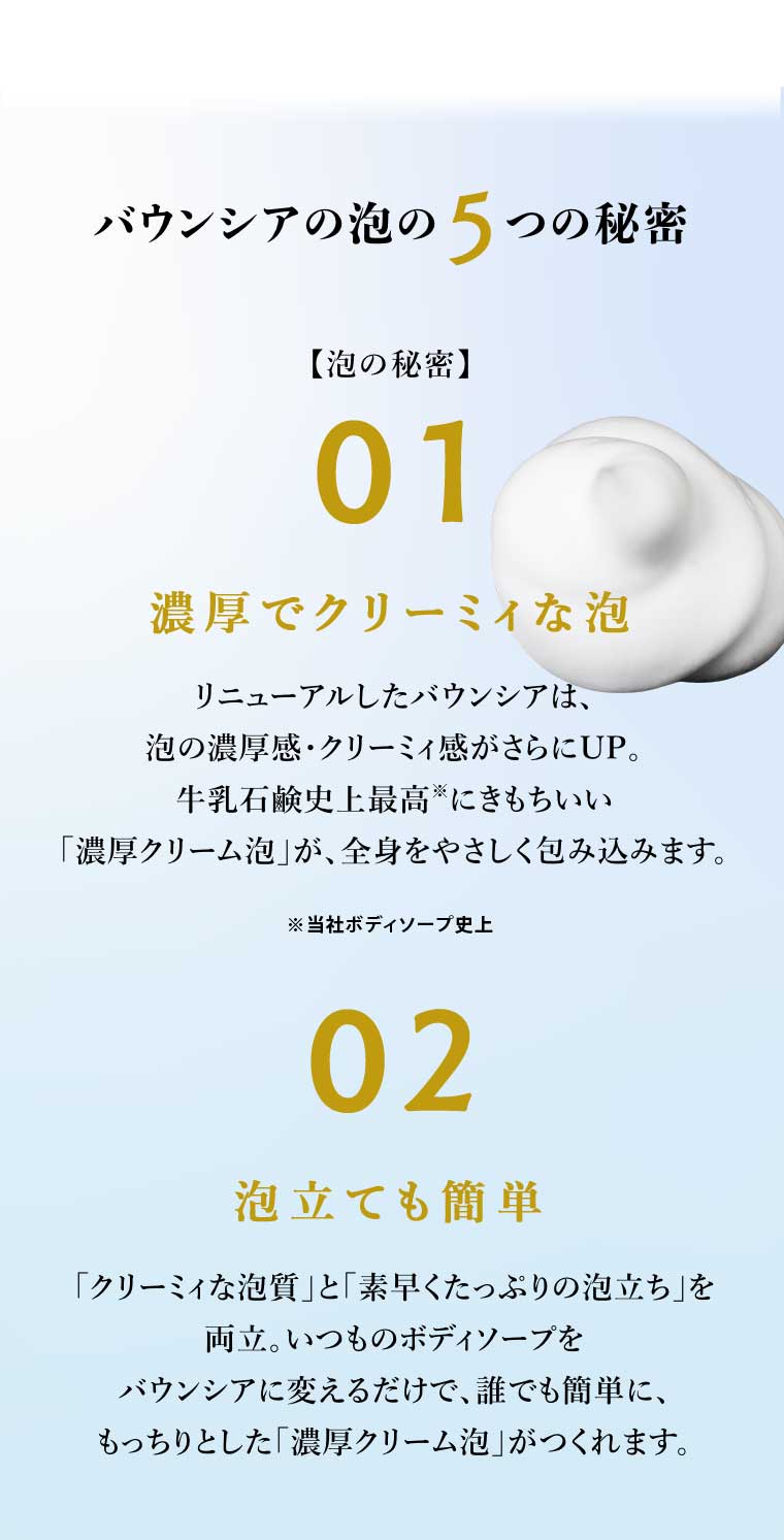 バウンシアの泡の5つの秘密