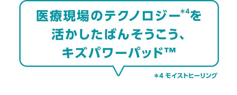 医療現場のテクノロジーを活かしたばんそうこう キズパワーパッド