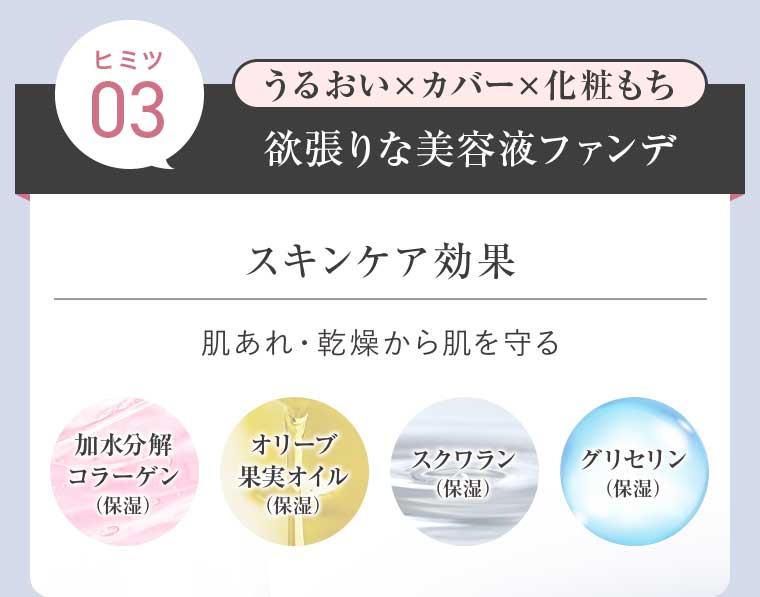 ヒミツ03 欲張りな美容液ファンデ