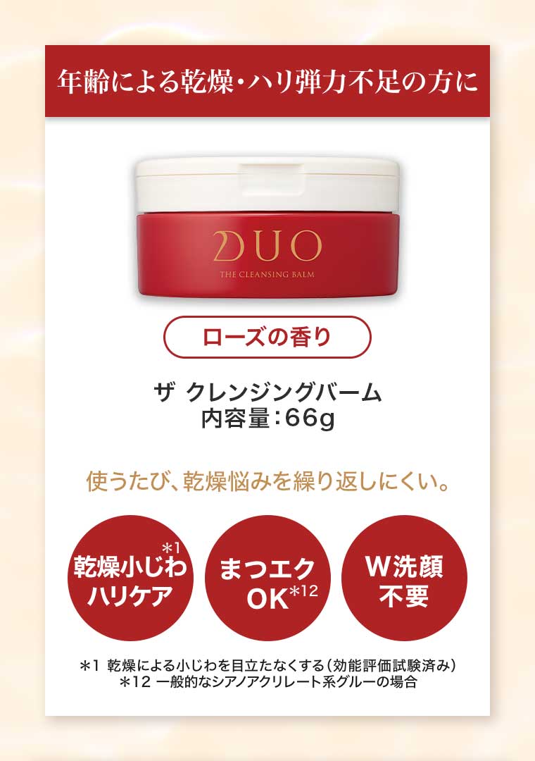 年齢による乾燥・ハリ弾力不足の方に