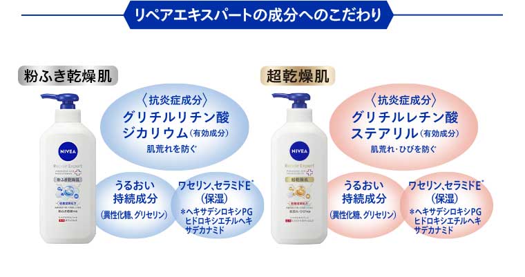 リペアエキスパートの成分へのこだわり