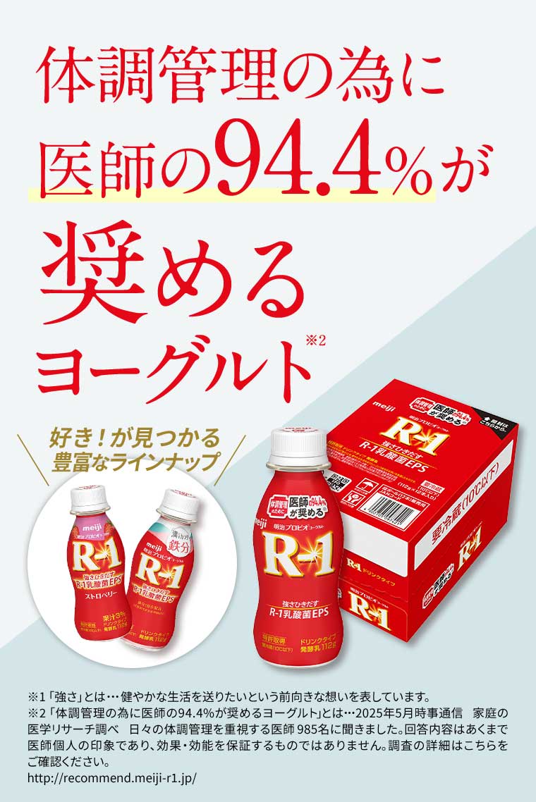 体調管理の為に医師の94.4%が奨めるヨーグルト