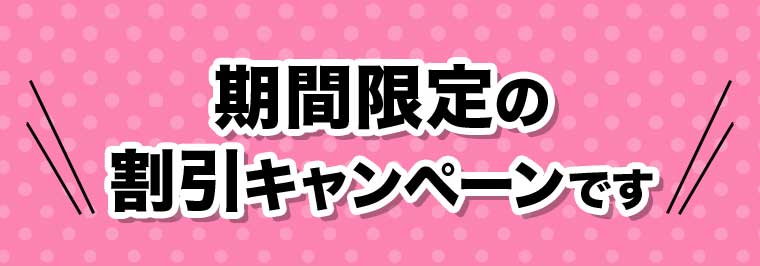期間限定の割引キャンペーンです