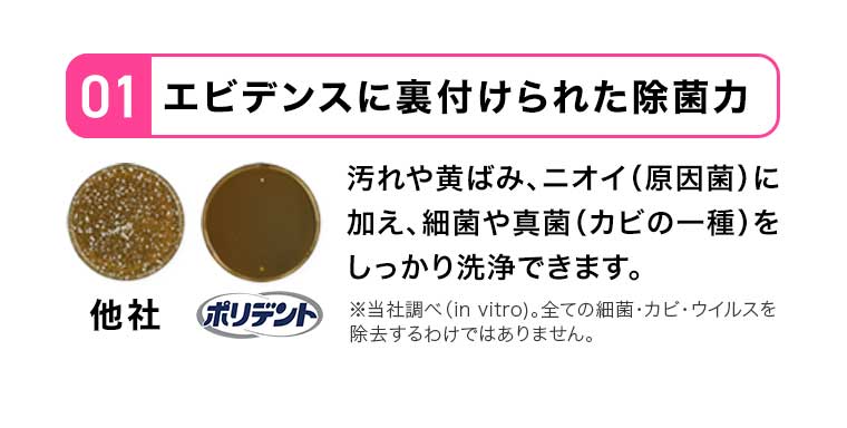 01 エビデンスに裏付けられた除菌力