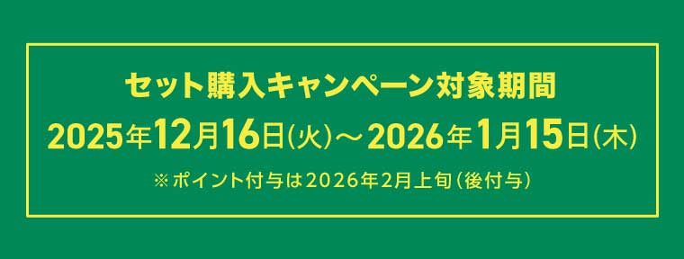 セット購入キャンペーン対象期間
