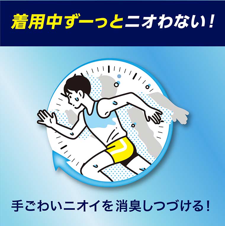 着用中ずーっとニオわない!