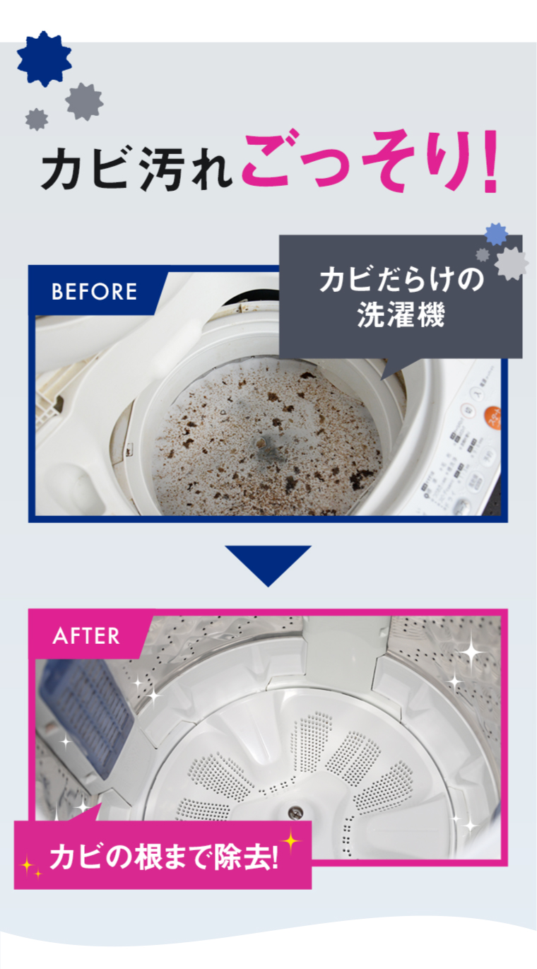 カビ汚れごっそり！