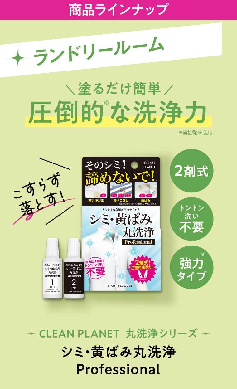 シミ・黄ばみ丸洗浄 Professional