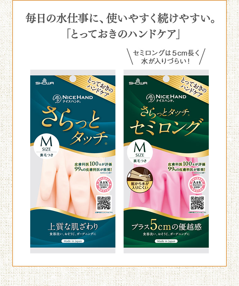 毎日の水仕事に、使いやすく続けやすい。「とっておきのハンドケア」