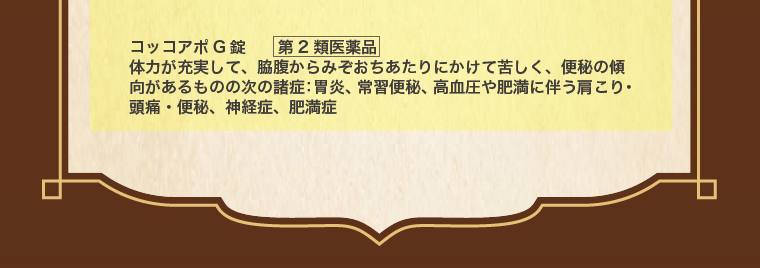 コッコアポG錠の効能