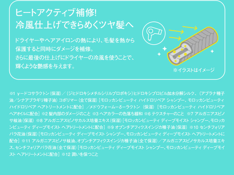 ヒートアクティブ補修! 冷風仕上げできらめくツヤ髪へ