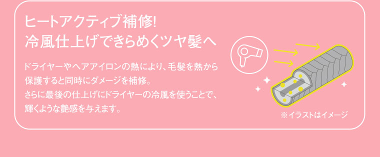 ヒートアクティブ補修! 冷風仕上げできらめくツヤ髪へ