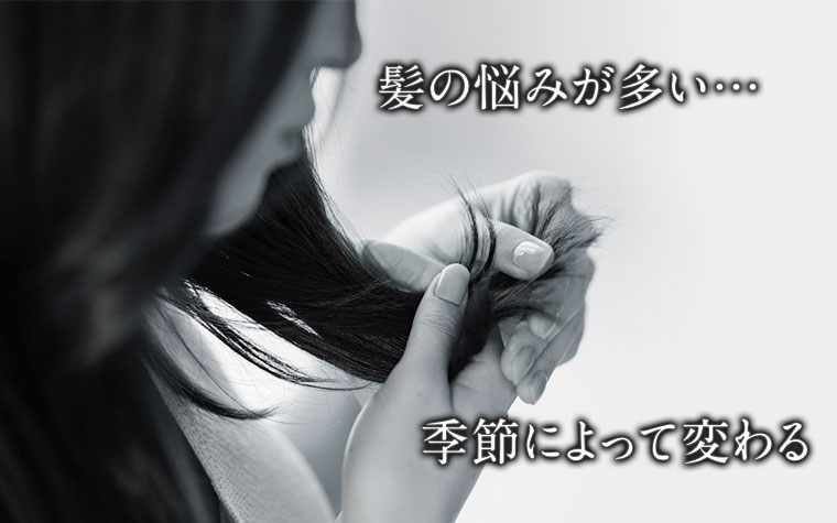 髪の悩みが多い 季節によって変わる