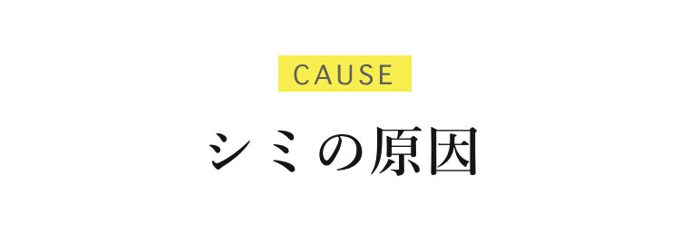 CAUSE シミの原因