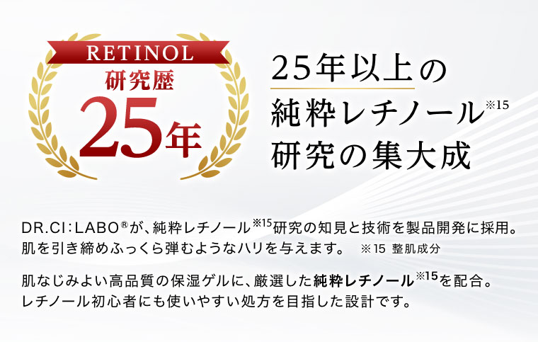 25年以上の純粋レチノール 研究の集大成