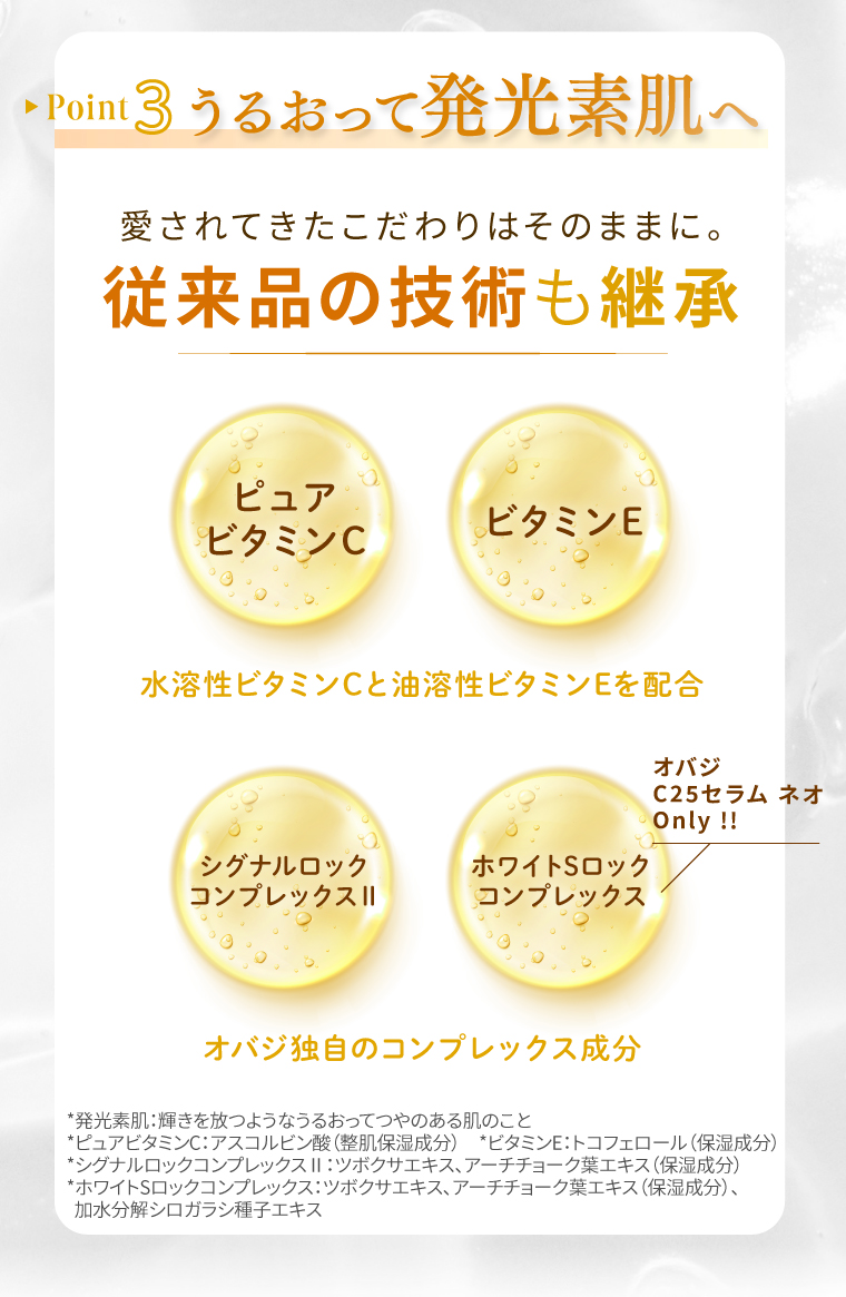 オバジCセラムの進化ポイント3