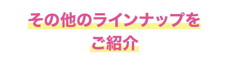 その他のラインナップをご紹介