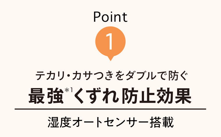 Point1 テカリ・カサつきをダブルで防ぐ 最強くずれ防止効果 うるさらセンサーコート 新採用