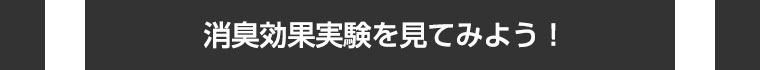 消臭効果実験を見てみよう！