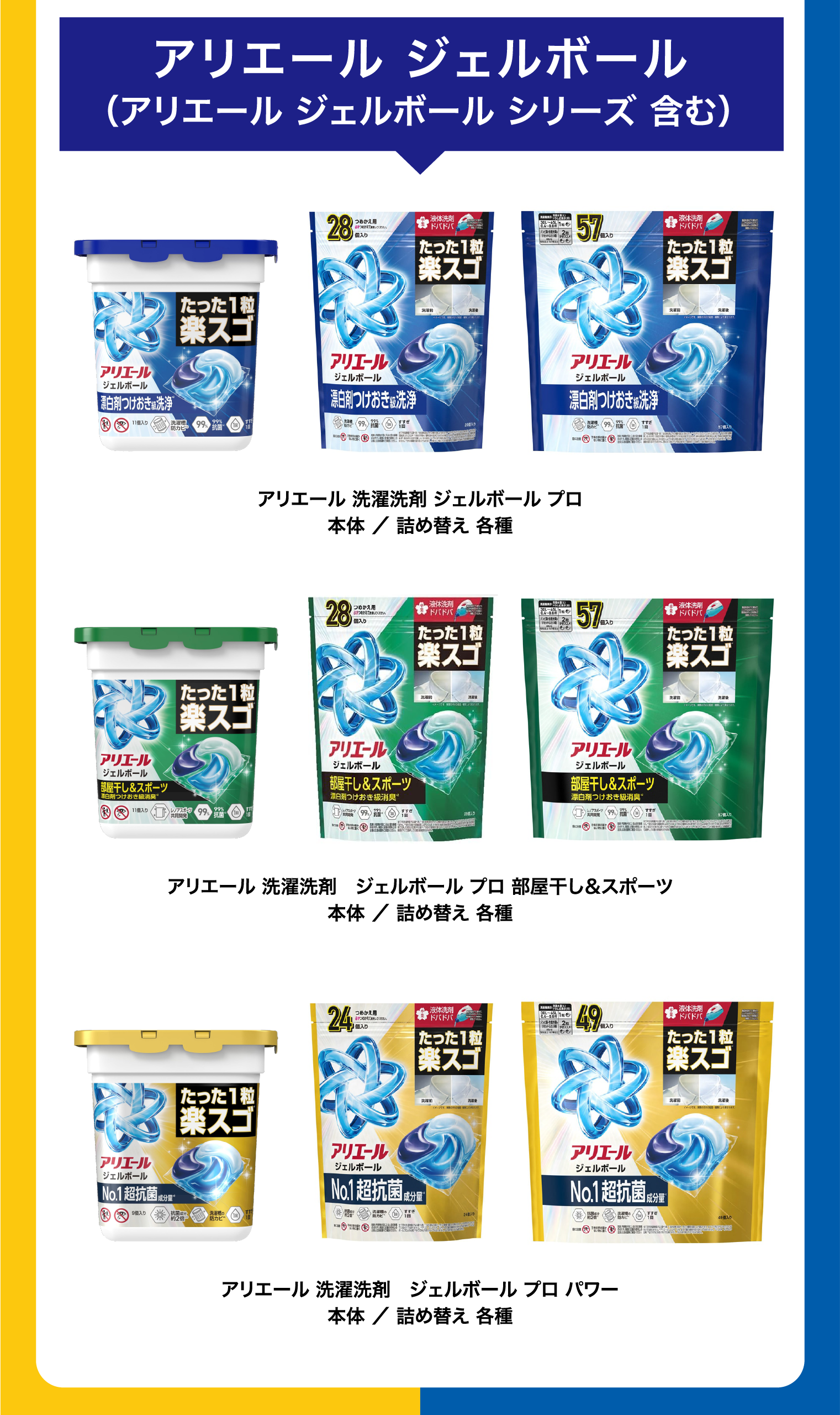 アリエール ジェルボール（アリエール ジェルボール シリーズ 含む）