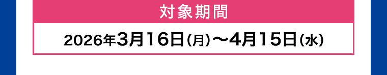 対象期間(詳細は本画像をご確認ください)