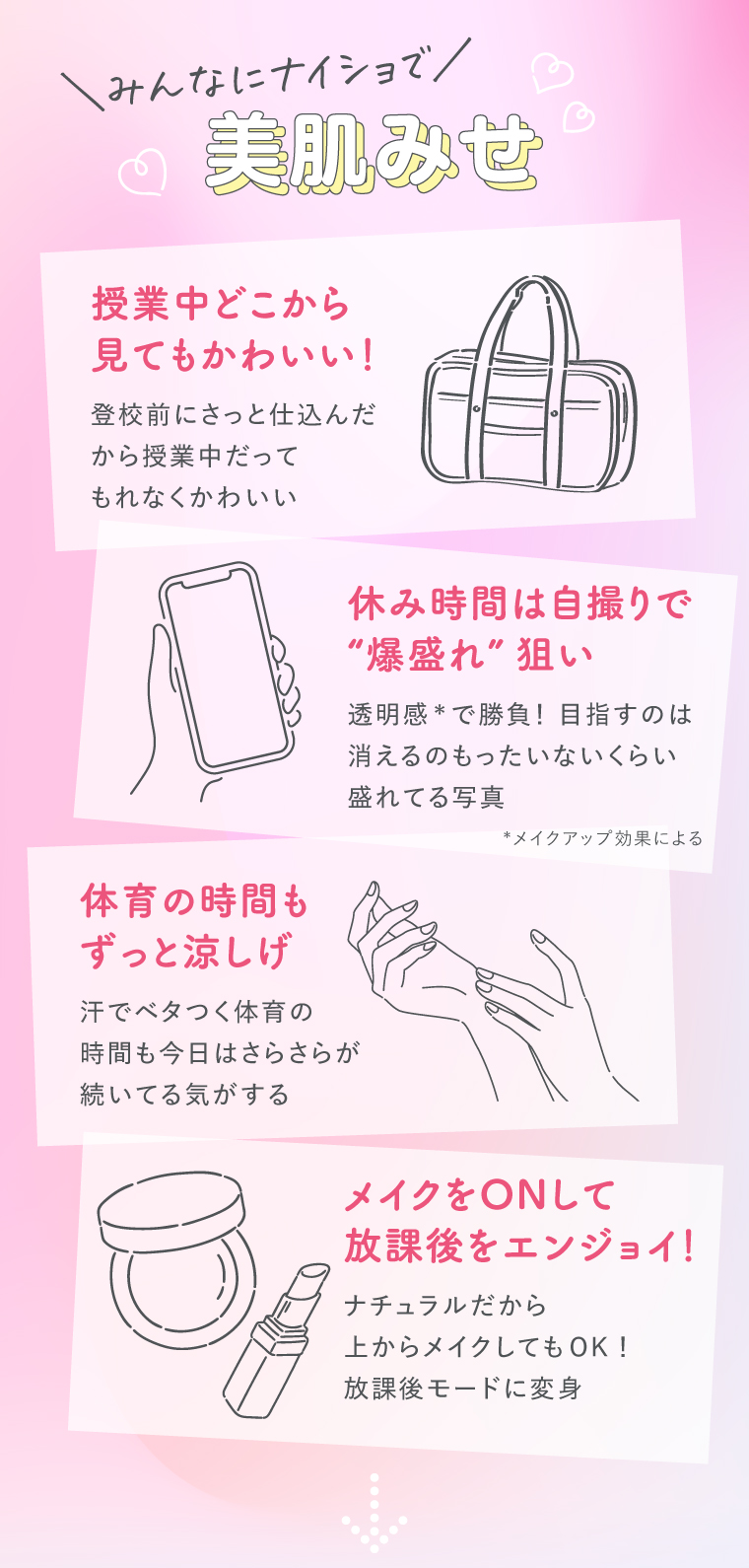 みんなにナイショで美肌みせ